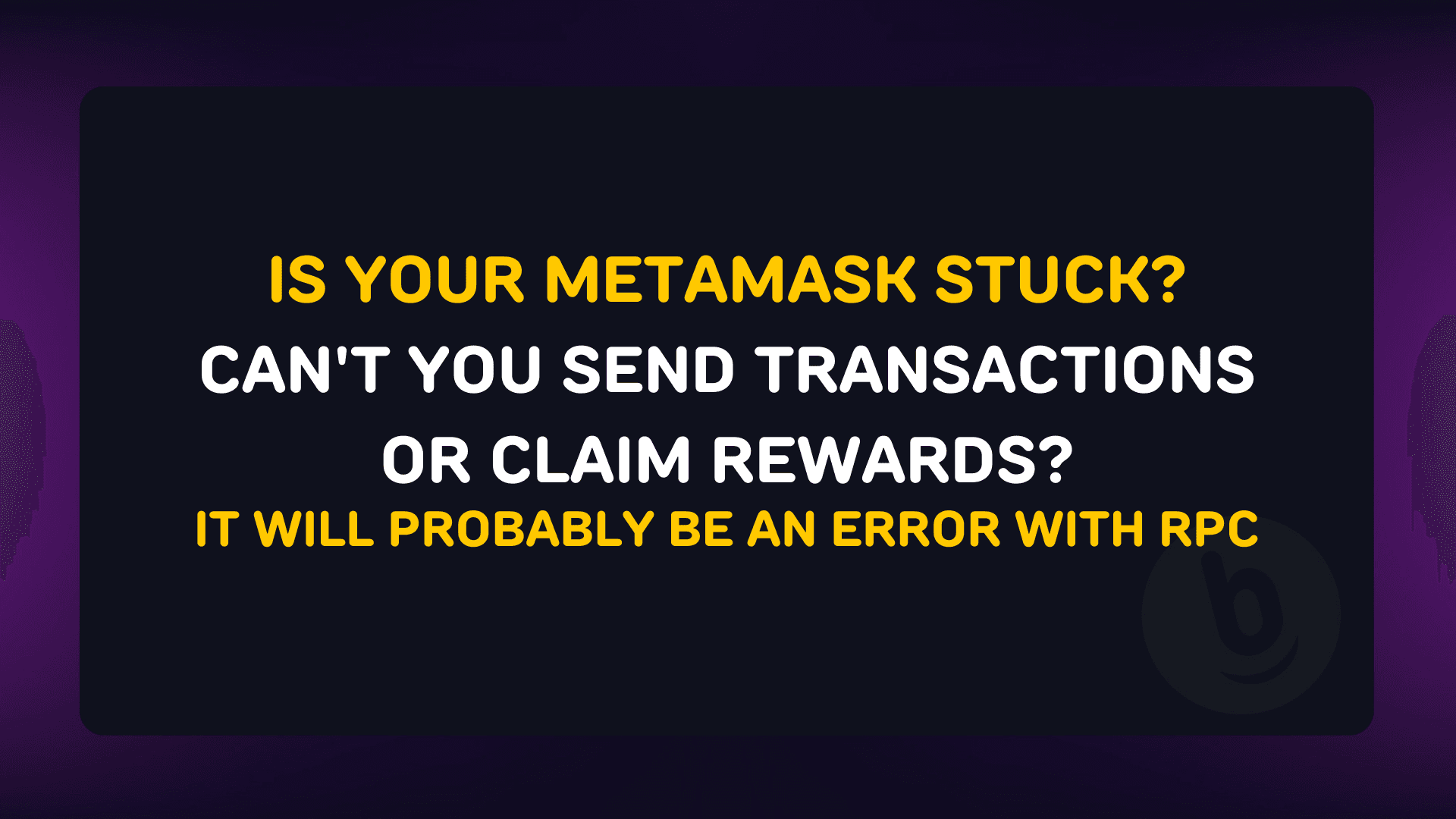 Metamask Stuck - How to fix it