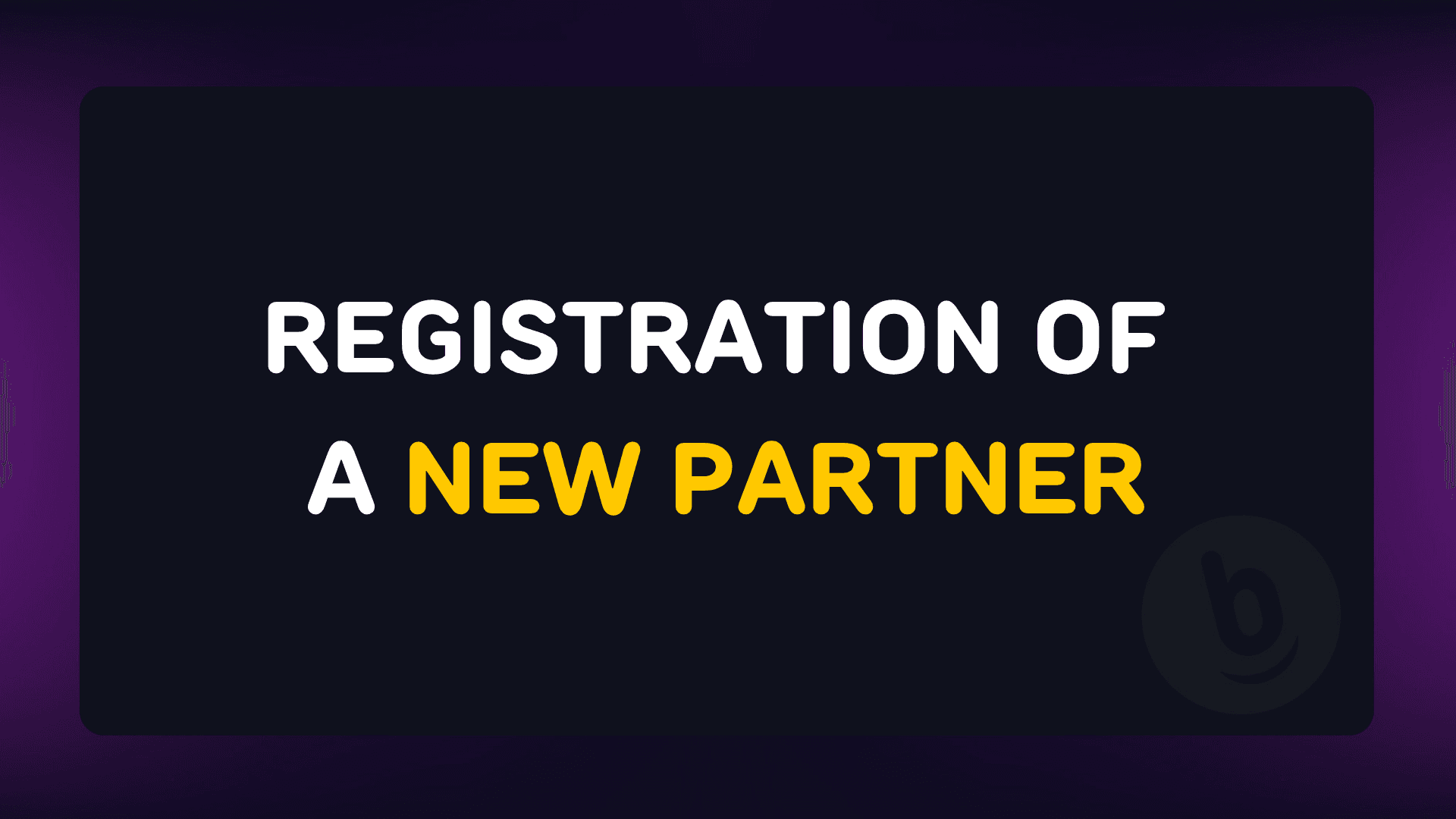 How to register a new partner in Betfin